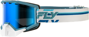 Fly Racing - Focus Snow Goggle Whte/blue W/blue Mirror/blue Lens - 37-50090