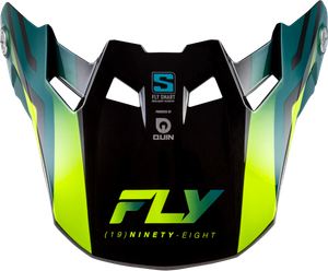 Fly Racing - Formula S Carbon Byte Visor Black Carbon/teal/lime Md/lg - 73-4453VM
