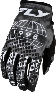 Fly Racing - Kinetic Blur Gloves Black/grey Lg - 380-410L