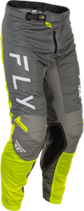 Fly Racing - Kinetic Mesh Center Pants Grey/white/hi-vis Sz 30 - 379-32430