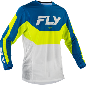 Fly Racing - Kinetic Mesh Jersey Blue/white/hi-vis 2x - 380-3142X