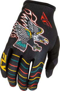 Fly Racing - Lite Americana Gloves Black/red/gold Lg - 379-714L
