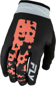 Fly Racing - Women's Lite Flake Gloves Black/light Grey/coral Lg - 380-610L