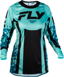Fly Racing - Women's Lite Flake Jersey Aqua/teal/black Xl - 380-621X