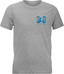Fly Racing - Youth Fly Punk Tee Grey Ys - 354-0418YS