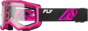 Fly Racing - Youth Focus Goggle Black/pink W/ Clear Lens - 37-51167Y