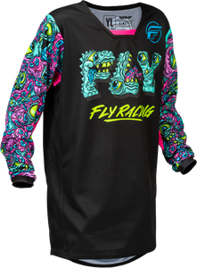 Fly Racing - Youth Kinetic Mutant Jersey Black/multi Yl - 379-525YL