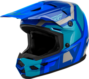Fly Racing - Youth Kinetic Scrap Helmet Blue/light Blue/grey Ys - 73-2007YS