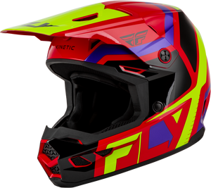 Fly Racing - Youth Kinetic Scrap Helmet Red/hi-vis/purple/black Ys - 73-2008YS