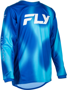 Fly Racing - Youth Kinetic Torch Jersey Light Blue/blue Yl - 380-527YL