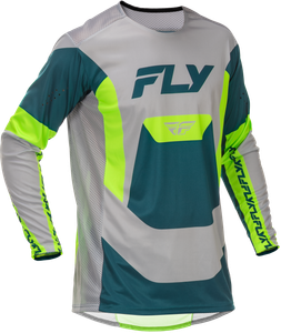 Fly Racing - Youth Lite Jersey Grey/lime/teal Yxl - 379-723YXL