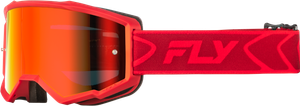 Fly Racing - Youth Zone Goggle Red/crimson W/ Red Mirror/smoke Lens - 37-51536Y