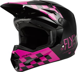 Fly Racing - Yth Kinetic Lite Rival Helmet Gloss Black/pink Ys - 73-3477YS