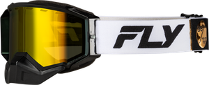 Fly Racing - Zone Elite Snw Goggle Wht/blk W/plrzd Yellow Lens - 37-4105