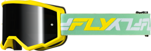 Fly Racing - Zone Goggle Yellow/green W/ Black Mirror/smoke Lens - 37-51543