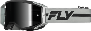 Fly Racing - Zone Pro Goggle Grey/black W/ Black Mirror/smoke Lens - 37-51916