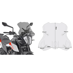 Givi - Windshield Specific Smoke Ktm - 7710D