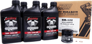 Klotz - Indian Powerplus 5qt Synthetic Oil Change Kit - KH-122