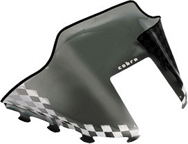 Powermadd - Cobra W/s Mid Smoke/wht 14" Pol Wedge Hood - 11133