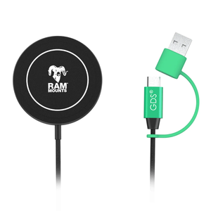 Ram - Qi2 15w Wireless Charger Black - RAM-GDS-CHARGE-W2M