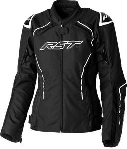 Rst - Ladies S1 Ce Jacket Black/white Textile Sm - 103056WHI-10
