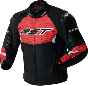 Rst - Tractech Evo D3o Jacket Black/flo Red Textile Lg - 103640F.RED-44