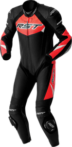 Rst - Tractech Evo D3o Suit Blk/flo Red Leather Sm - 103634F.RED-40