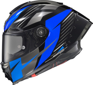 Scorpion Exo - Apex Exo-warp Full Face Helmet Dilithium Black/blue Md - WAR-3904