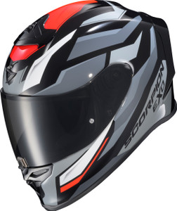 Scorpion Exo - Exo-r1 Air Full Face Helmet Raven Black/red/grey Xl - R1-2406