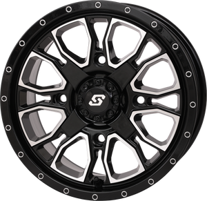 Sedona - Fusion Dd Wheel  14x7 6+1 4/137 & 4/156 Gloss Blk/mach - 570-9107