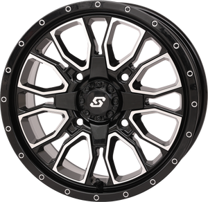 Sedona - Fusion Dd Wheel  15x7 5+2 4/137 & 4/156 Gloss Blk/mach - 570-9108