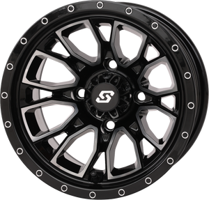 Sedona - Fusion Wheel  12x7 2+5 4/110 Gloss Blk/machined - 570-9105
