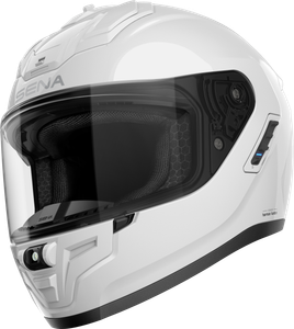 Sena - Phantom Ff Mesh Com Helmet Glossy White Md - PHANTOM-GW00M3