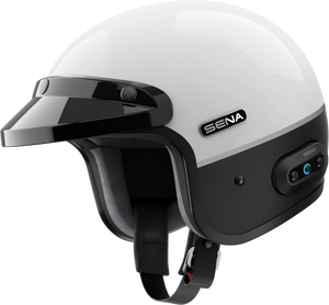 Sena - Surge Open Face Helmet W/mesh Glossy White/matte Black Xl - SURGE-GWMB0XL3