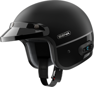 Sena - Surge Open Face Helmet W/mesh Matte Black/glossy Black Lg - SURGE-MBGB00L3