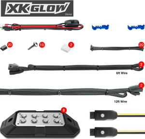 Xk Glow - 8pc Rgb Rock Light - XK-ROCK-ADV