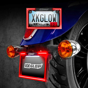 Xk Glow - License Plate Frame Light With Turn Signal Chrome - XK034018-W