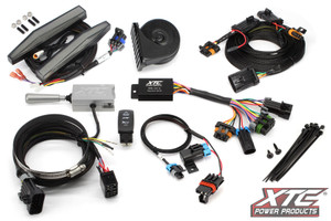 Xtc Power Products - Auto Turn Signal Kit W/ Billet Lever And Front Drl Lights Pol - ATS-L-POL-M24U-DRL