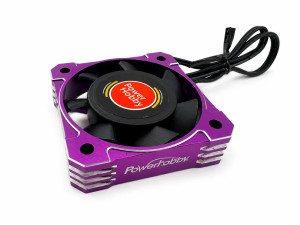 Power Hobby - 40mm Aluminum Tornado High Speed HV RC Cooling Fan Purple - PHF4040PURPLE