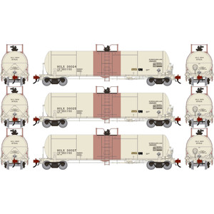 Athearn - HO GEN GATC 20K Gallon Tank Car, Primed For Grime UCLX #30024/30025/30027 (3) - G-3347