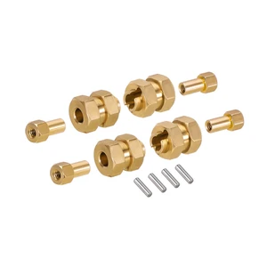 Injora - +5mm Brass Wheel Hex for SCX24 - SCX24-17