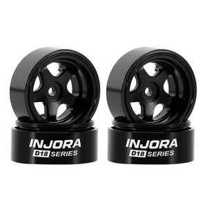 Injora - 0.7" D18 5-Spoke Beadlock Wheels (W7002) - W7002BK-18