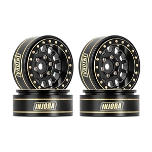 Injora - 1.0" Plus Brass Beadlock Wheels (W1101) - YQW-1101BK