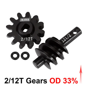 Injora - 2/12T 33% Overdrive Gears for SCX24 - SCX24-77-12T