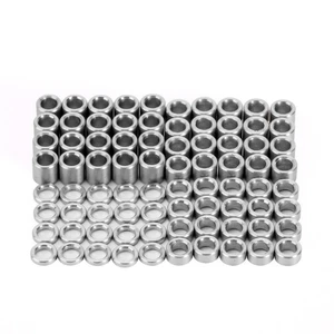 Injora - 80pcs M2.5 Flat Stainless Steel Spacers For TRX4M - 4M-52