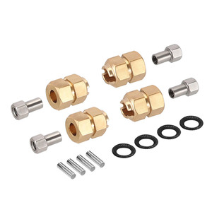 Injora - 9mm Brass Wheel Hexes for TRX4M - 4M-60-9