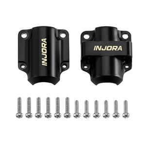 Injora - Black Brass Diff Covers for SCX30 - SCX30-26BB