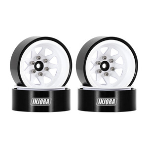 Injora - Stamped Steel 1.3" Beadlock Wheels (W1312) - YQW-1312WH