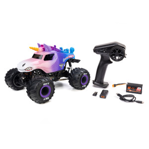 Losi - Mini LMT: Sparkle Smash Brushed RTR 1/18 4x4 Solid Axle Monster Truck - 01026T5