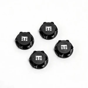 TEKNO RC - Wheel Nuts (17mm, BLACK M12x1.0, 4pcs) - 5116BK
